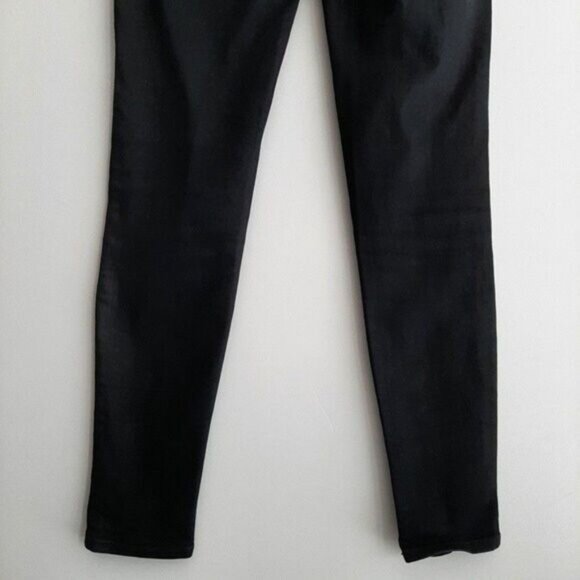J BRAND Coated Coat Steal Super Skinny Black Jeans Sz 27 Flawed - Picture 9 of 12